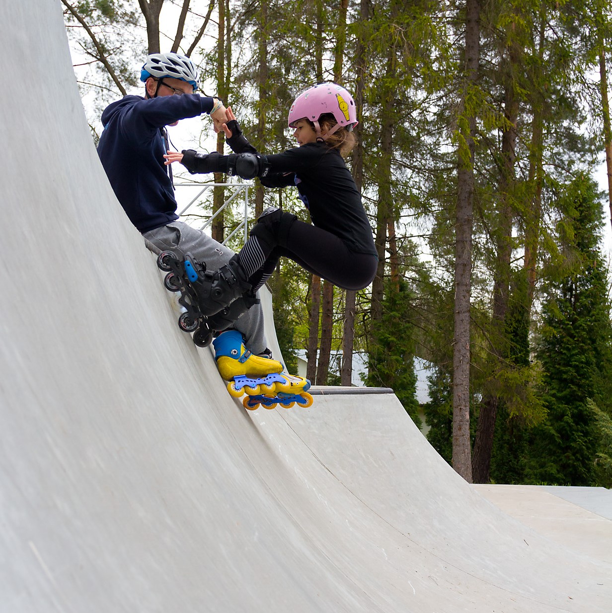 Nauka jazdy na rolkach w Warszawie - Dzieci - Skatepark - średniozaaw.